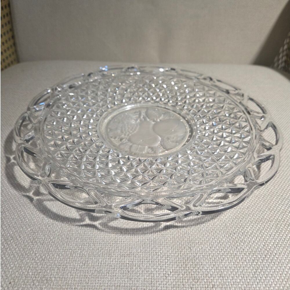 Vintage Imperial Glass Lace Edge 10.5" Serving Plate